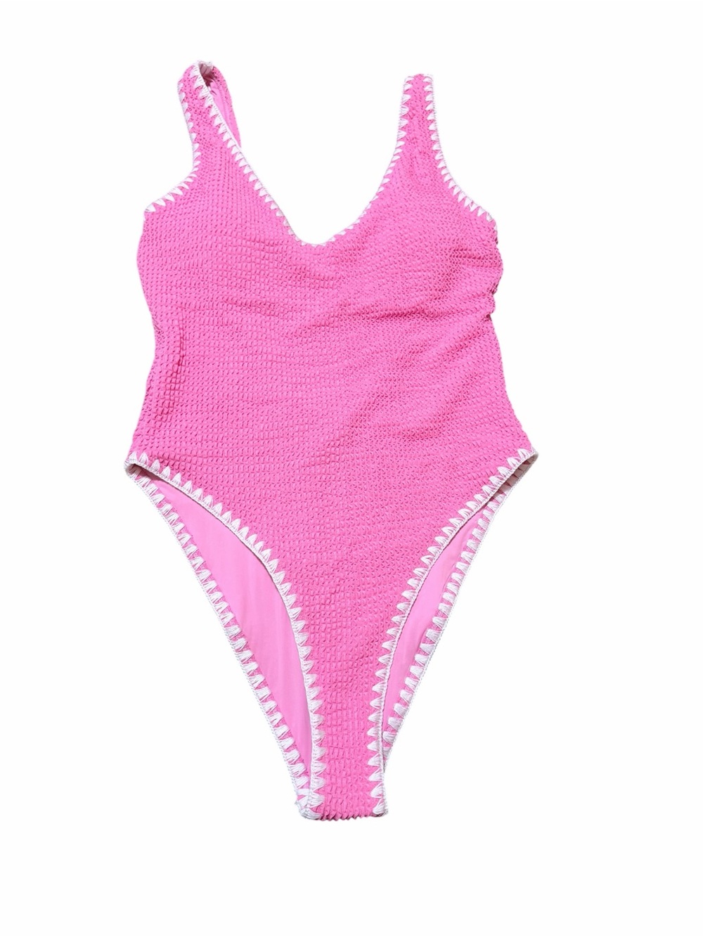 🌼💚NWT BEBE ONE PIECE TEZ RIRE RIB ONE SACHET PINK SIZE M